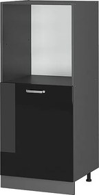 Szafka kuchenna czarny wysoki połysk 60x57x143 r-line