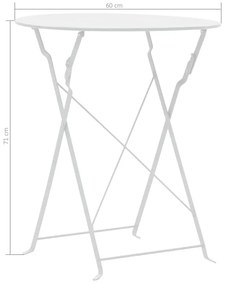 Zestaw białych metalowych mebli ogrodowych F2-R48