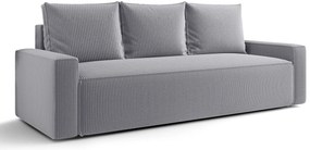 Jasnoszara sztruksowa sofa rozkładana H9-F18