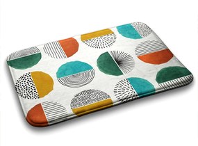 Dywanik antypoślizgowy do łazienki Dywanik antypoślizgowy do łazienki Kółka Linie