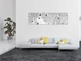 Obraz - Trawa z ogonkiem króliczka Boho (170x50 cm)