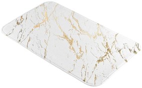 Dywanik łazienkowy w biało-złotym kolorze 45x75 cm Aquamarbre – douceur d'intérieur