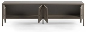 Szara metalowa szafka pod TV 160x50x35 cm Fayna – Marckeric