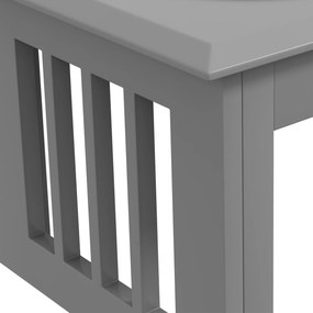 PawHut Stacja żywieniowa dla psów, 2 miski ze stali nierdzewnej, antypoślizgowa, 58,4x30,5x25,4cm, szara