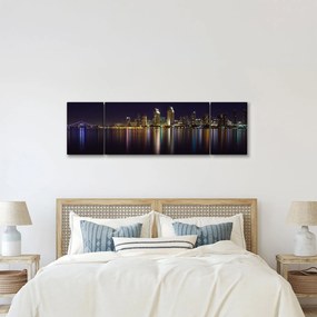 Obraz miasta nocą (170x50 cm)