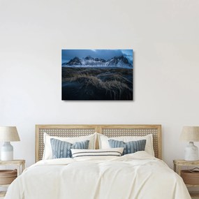 Obraz na szkle z widokiem na islandzkie szczyty (70x50 cm)