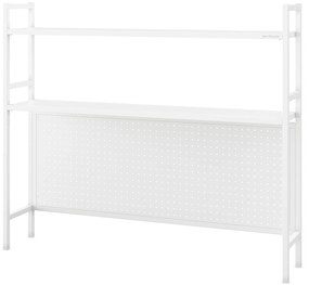 Metalowa nadstawka na biurko WENDY, 1150 x 980 x 220 mm, biała