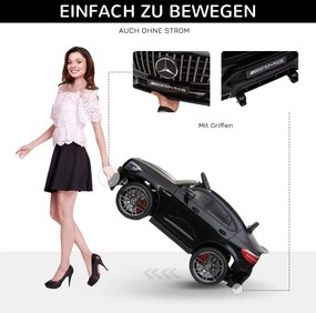 Mercedes-Benz Elektryczny Samochód Dla Dzieci Z Pilotem MP3 Bezpieczny Dla 3-8 Lat Dostępny w Czarnym i Białym | Aosom PL