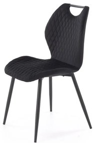 Krzesło tapicerowane K569 VELVET czarne  HALMAR