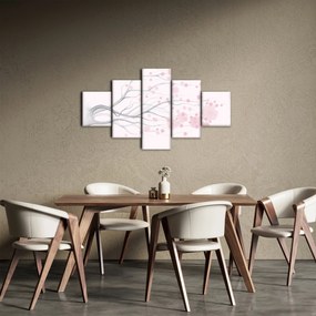Obraz - Różowe kwiaty (125x70 cm)