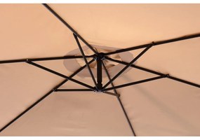 Beżowy parasol ogrodowy bez podstawy Bonami Essentials Happy Sun, ø 300 cm