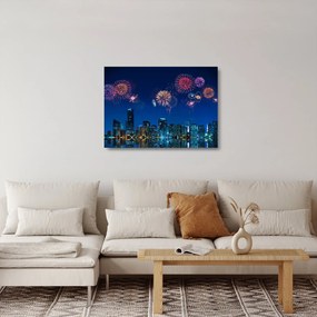 Obraz na szkle - Fajerwerki w Miami (70x50 cm)