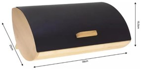 Pojemnik na chleb czarny bambusowy CRUSTY