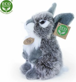 Rappa Pluszowy zając szary stojący, 20 cmECO-FRIENDLY