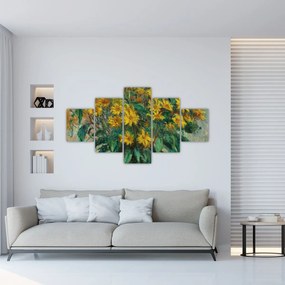 Obraz - Claude Monet, Jerusalem Artichoke Flowers, reprodukcje (125x70 cm)