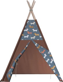 Tipi kolor niebieski tkanina wzorzysta