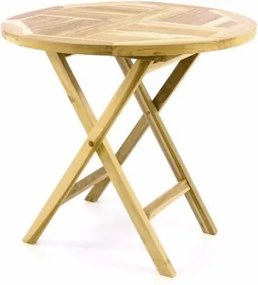 Stół ogrodowy z drewna tekowego DIVERO - Ø 80 cm