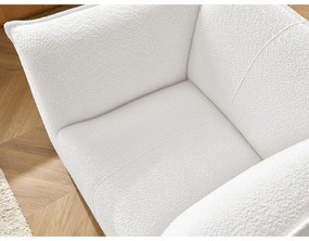 Biały fotel z materiału bouclé Giorgia – Bobochic Paris