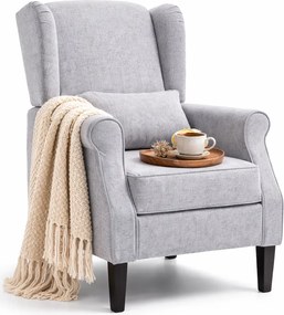 Jasnoszary fotel uszak B0-A24