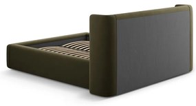 Zielone tapicerowane łóżko dwuosobowe ze schowkiem ze stelażem 160x200 cm Jason – Windsor &amp; Co Sofas