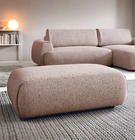 Minimalistyczna duża pufa do salonu oberżyna W3-L40