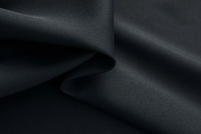 Czarna zasłona OXFORD 140x250 cm Zawieszanie: Taśma z wiązaniami