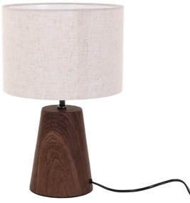 Lampka na stół z materiałowym kloszem, 23 x 36 cm