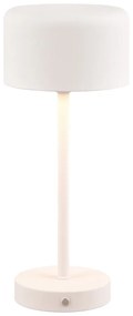Biała lampa stołowa LED ze ściemniaczem (wys. 30 cm) Jeff – Trio