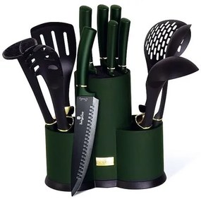 Berlinger Haus 12-częściowy zestaw akcesoriów kuchennych w stojaku Emerald Collection