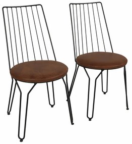 Zestaw krzeseł do jadalni Ada Brown and Black, 2 szt.