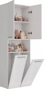 Meble łazienkowe, 174 x 30 x 60 cm, Biały Matowy / Biały Błyszczący