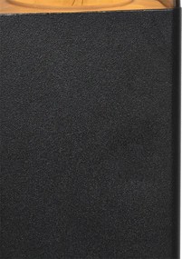 Stojąca lampa zewnętrzna czarna 50 cm IP44 z efektem dymnego szkła - Dania