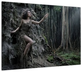 Obraz na szkle - Leśna wróżka (70x50 cm)