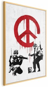 Plakat Wojna i pokój 21x30 cm z ramą złotą bez marginesu ARTGEIST B