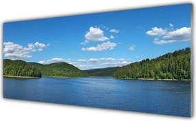 Szkło do Kuchni na Ścianę Jezioro w Objęciach Puszczy