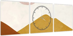 Obraz - Góry akwarelowe N⁰1 (z zegarem) (90x30 cm)