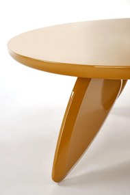 SORAYA 2 Ława Stolik kawowy Musztardowy Okrągła Designerska fi.80cm