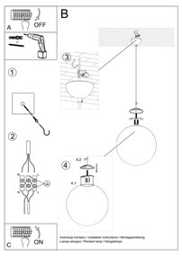 Biała lampa wisząca Nice Lamps Bianco 30