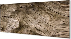 Szklany Panel Wyraziste Sęki Drewniane