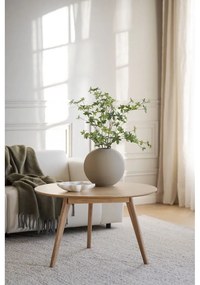 Naturalny okrągły stolik w dekorze dębu 90x90 cm Yumi – Rowico