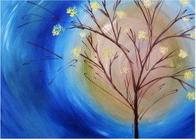 Obraz - Drzewo zakrywające słońce (70x50 cm)