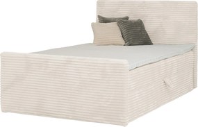 Łóżko kontynentalne Trento 140 z pojemnikiem, tkanina Velo kremowy (22)