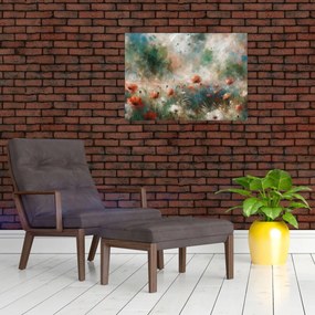 Obraz – Abstrakcja pola z makami (70x50 cm)