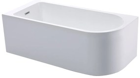 Wanna narożna - 201L - 150 x 75 x 58 cm - Biała - Lewy narożnik - ANIKA