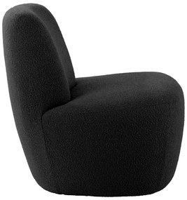 Czarny fotel z materiału bouclé Ada – Leitmotiv