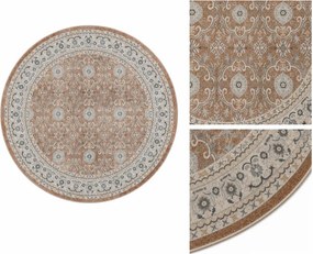 Dywan vintage INKA Ornament z Efektem Postarzenia Terakota koło 160 cm x 160 cm