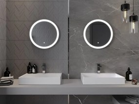 Mexen Oro lustro łazienkowe podświetlane, okragłe 50 cm, LED 6000K, antypara - 9824-050-050-611-00