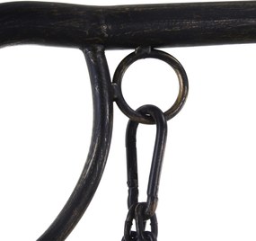 Outsunny Huśtawka Ogrodowa Ławka w Stylu Vintage, Design w Odcieniach Mosiądzu, 167 cm x 123 cm x 175 cm