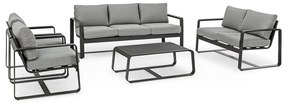 Szara aluminiowa sofa ogrodowa Merrigan – Bizzotto