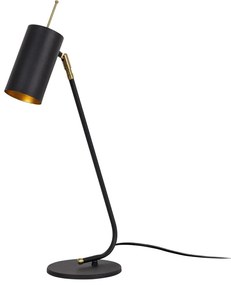 Lampa stołowa w czarno-złotym kolorze z metalowym kloszem (wysokość 55 cm) Sivani – Opviq lights